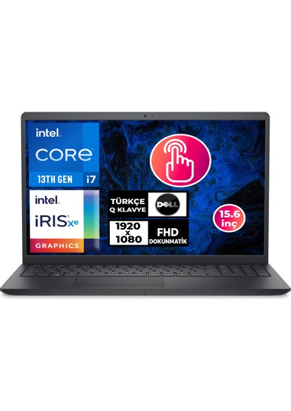 Inspıron 15 3530 I7-1355U 64GB 4tb SSD 15.6" W11P Dokunmatik Laptop I35301018U 014