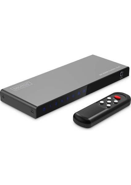 Dıgıtus 8k HDMI Switch, 5x1 (5x1 HDMI Switch, 8K/60Hz (4:4:4), Hdr, Hdcp2.3 )
