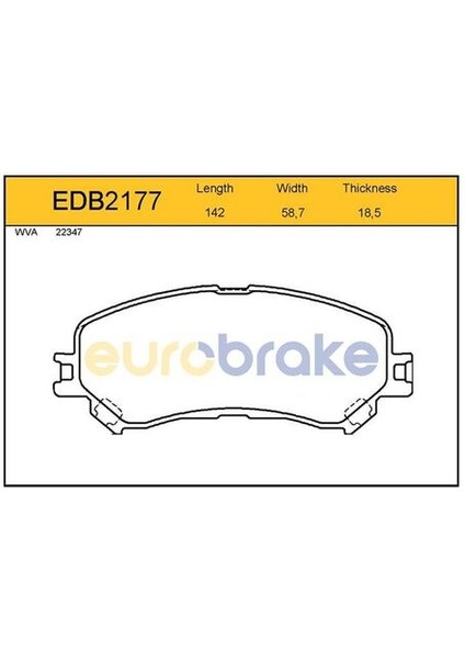 EDB2177 Fren Balatası Ön Megane Iv Talisman Scenic 1.2 1.6 Tce 1.5 Dcı 110 Hp 410606124R