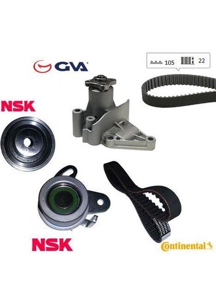59WPK9123 Devirdaimlı Eksantrik Gergi Kiti 105X220 Accent Era 1.4-1.6-16V-COUPE 1.6l 16V-ELANTRA 1.6-Getz 1.6 2481026010