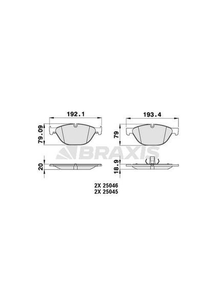 AA0240 Fren Balatası Ön Bmw F10 F01 F07 F12 F13 F05 34116851269