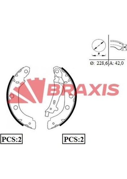 AC0027 Arka Fren Balatası Pabuç Kangoo 1.5dcı 1.9dcı (Büyük) 7701207556