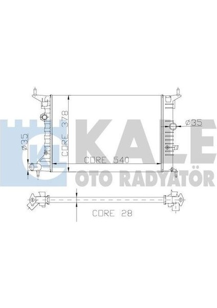 355060 Radyatör Vectra B 96-02 1.6-1.8 2.0 Ac Mek 540X377X23 90528302