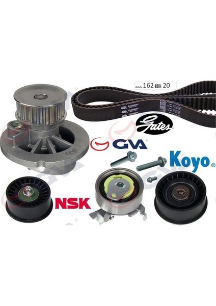 59WPK9008-1 Devirdaimlı Eksantrik Gergi Kiti Astra G-Corsa C-Vectra C-Meriva A-Zafira A 1.4-1.6-1.8 16V Z16-14XE 95518060