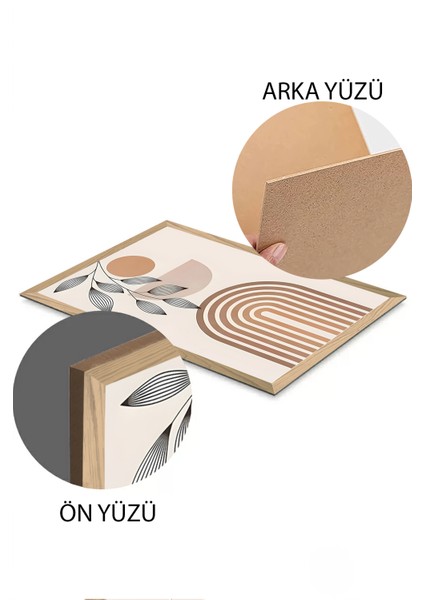 3 Parça Çerçeve Görünümlü Mdf Tablo Seti