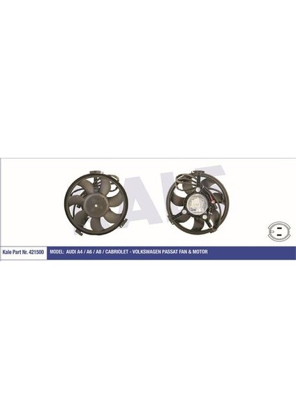 421500 Fan Motoru Küçük Olan 80W 280MM A4 A6 A8 Passat 6382601051