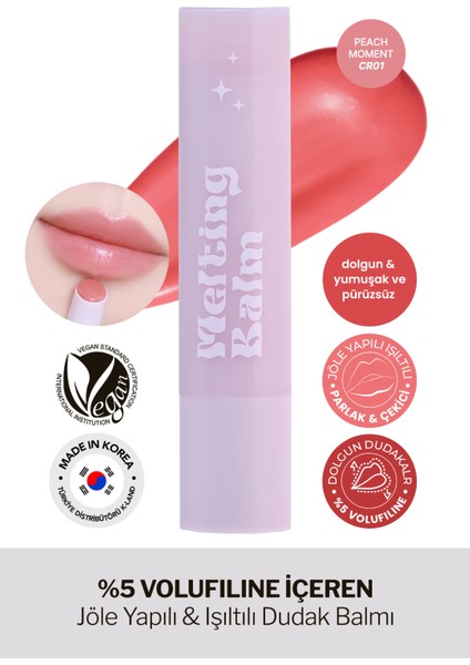 %5 Volufiline ile Dudak Dolgunlaştırıcı ve Nemlendirici Balm Derma Factory Glow Melting Balm