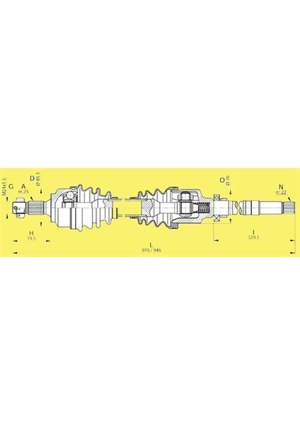 4443032 Komple Aks Sağ Peugeot 307 1.4l Man 00-07 912MM 9636786880