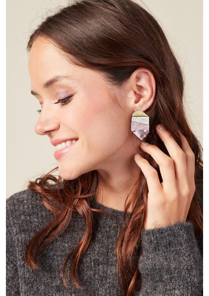 Akrilik Geometrik Küpe