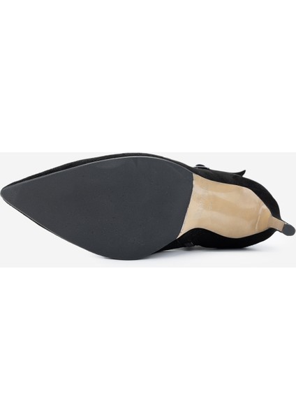 Kadın Deri Siyah Süet Topuklu Bot 820 395 Bn Bot SK24-25 Sıyah Suet indirimleri