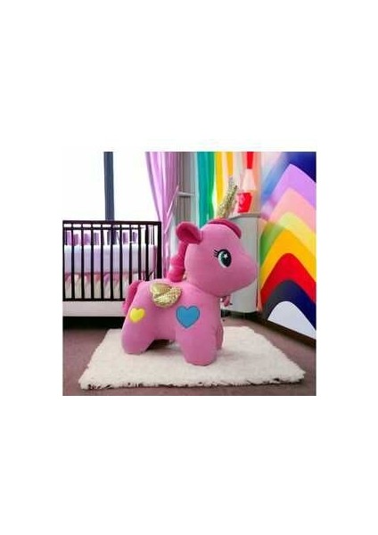Tek Boynuzlu At 50 cm Ünicorn & Yumuşak Uyku Arkadaşı & Peluş Oyuncak Hediyelik Ünicorn