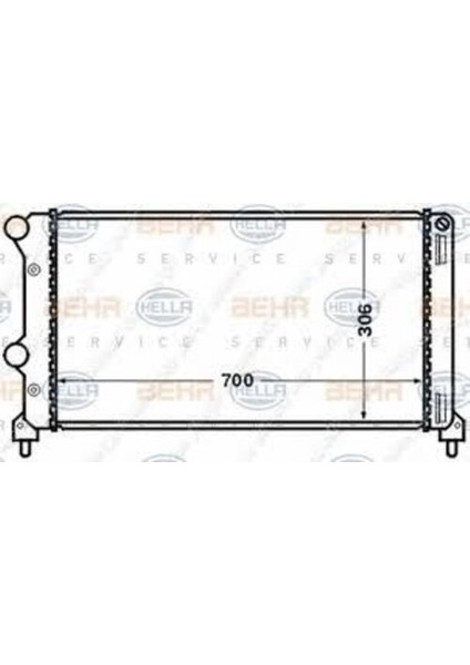 -Knecht-Behr CR1448000S Motor Radyatör Doblo 1.3 1.9 Jtd Ym Mekanik Klimalı Klimasız 1 Sıra Alb Sistem 700X312X33 51779233