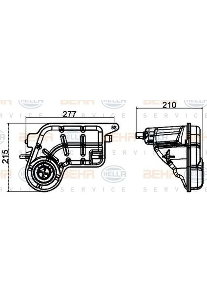 -Knecht-Behr CRT20000S Radyatör Yedek Su Deposu A6 05 08 2.0 Tdı Bre 4F0121403C