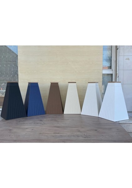 90 cm Yuvarlak Bej Fitilli Ahşap Yemek Masası - Fungi Serisi - Mutfak Balkon Kafe Masası