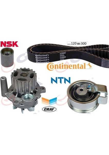 59WPK7520 Devirdaimlı Triger Seti 120X30 Bora-Passat-Polo-A4 1999-2001 1.4-1.9 Tdı Avf-Amf-Auy-Axr 38198119