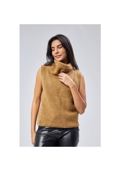 Şal Yaka Sıfır Kol Kazak