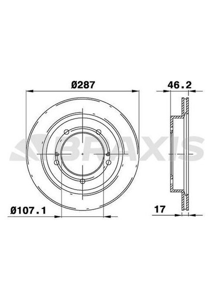 AE0300 Ön Fren Aynası Havalı Suzuki Vitara 5 Kapı 90-98 Jimny 05-(287X5) 5521156B00