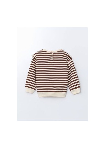 Lcw Kids Bisiklet Yaka Çizgili Kız Çocuk Sweatshirt ve Tayt 2'li Takım modelleri