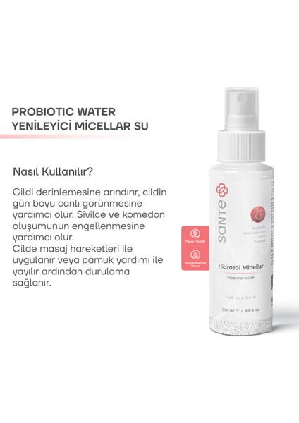 Probiyotikli Nemlendirici Cilt ve Makyaj Temizleme Suyu 200 ML