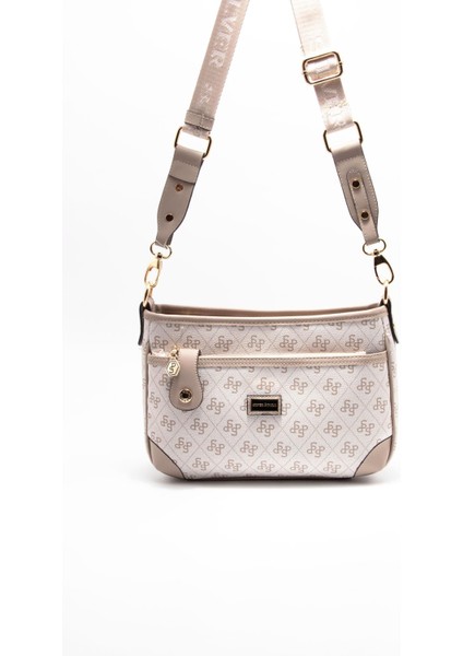 Bej - Kum SP1160 Kadın Çapraz Çanta