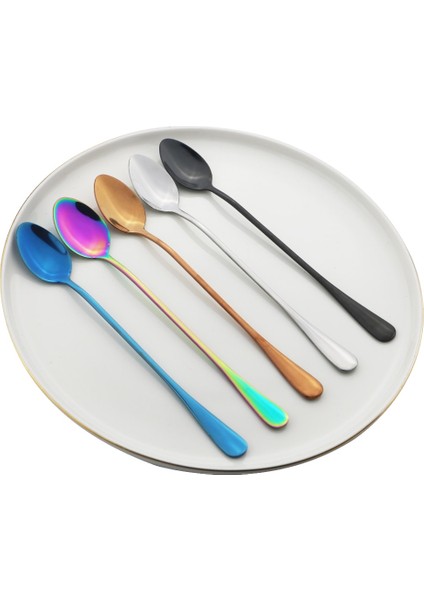 Çoklu Stil 4 Adet Gökkuşağı Uzun Saplı Çay Kaşığı Suyu Kahve Karıştırma Çatal Seti Paslanmaz Çelik Kahve Kaşığı Mutfak Sıcak Içme Sofra Takımı (Yurt Dışından) fiyatları
