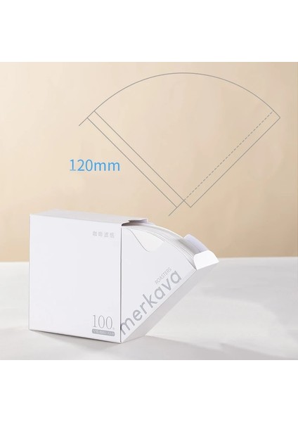 120 mm 1 Kutu Stili Kutu Kahve Filtre Kağıdı Damla Tipi V60 Filtre Fincan Toz Geçirmez El Kahvesi Kahve Tozu Filtre Kağıdı El Kahve Kağıdı (Yurt Dışından)