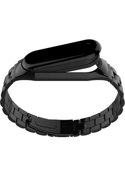 Xiaomi Mi Band 5 Uyumlu Krd-04 Metal Kordon Zore - Gümüş