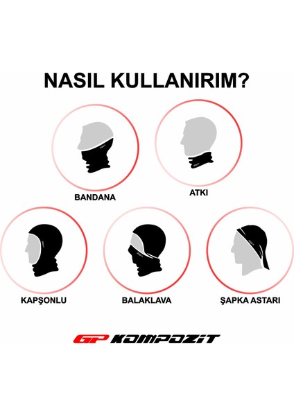 Boyunluk Buff Düz Siyah
