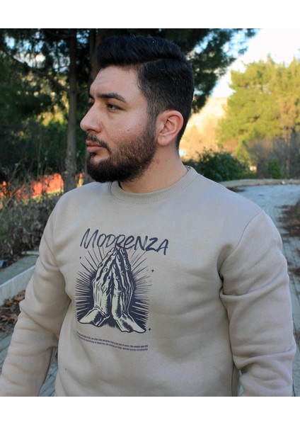 Unisex Relax Fit Rahat Kesim Pamuklu Içi Polarlı Sweatshirt fiyatları