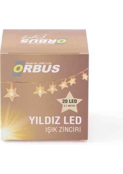 Yıldız LED Işık Zinciri - Şeffaf - 2,1 M