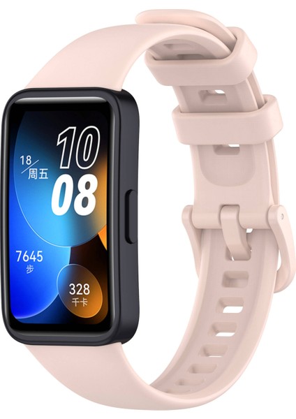 Huawei Band 8 Uyumlu Klasik Kordon Zore - Rose Gold