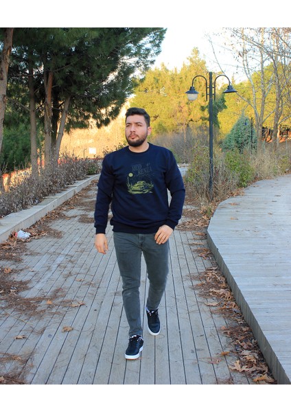 Unisex Relax Fit Rahat Kesim Pamuklu Içi Polarlı Sweatshirt fiyatları