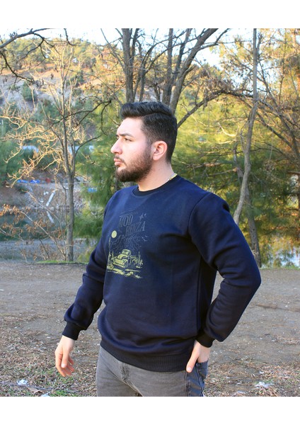 Unisex Relax Fit Rahat Kesim Pamuklu Içi Polarlı Sweatshirt modelleri
