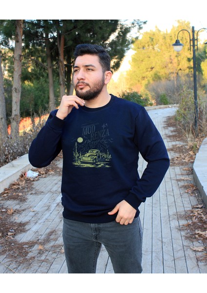 Unisex Relax Fit Rahat Kesim Pamuklu Içi Polarlı Sweatshirt fırsatları