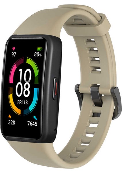 Huawei Band 6 Uyumlu Krd-47 Uyumlu Kordon Zore - Gold