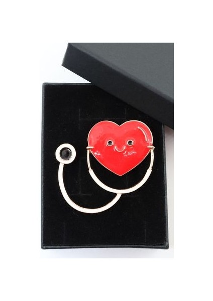 Kalpli Stetoskop Broş. Yaka Iğnesi Stetoskop Broş. Kadın Broş. Erkek Broş. Broş. Unisex fiyatları