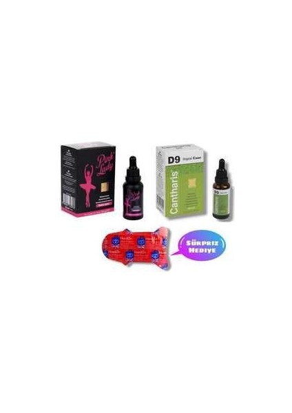 Pink Lady Kadın Istek Arttırıcılı Damla + Cantharis D9 Kadın Istek Arttırıcılı Damla & 6 Lı Hediye