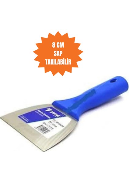 Plastik Saplı Kazıma Spatulası (Sap Takılabilir) 8 CM