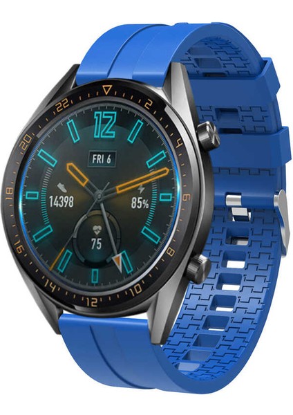 Huawei Watch Gt 3 46MM Krd-23 Uyumlu Kordon Zore - Saks Mavi