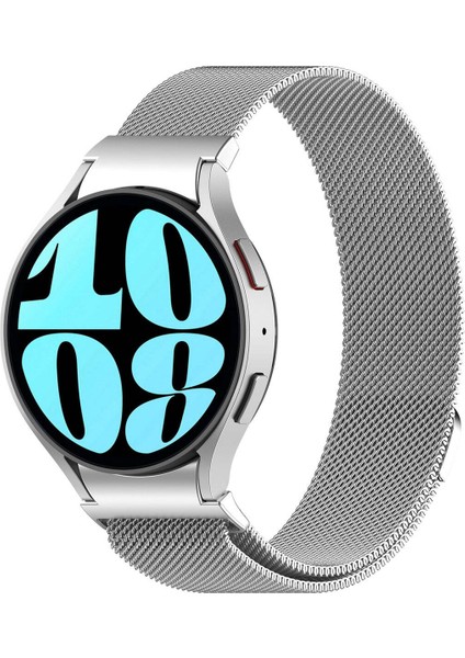 Galaxy Watch 6 Classic 43MM Uyumlu Krd-01 Metal Kordon Zore - Gümüş