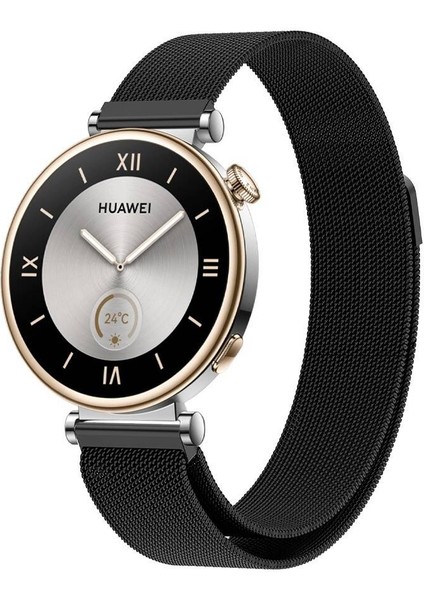 Huawei Gt4 18MM Uyumlu Krd-01 Metal Kordon Zore - Siyah