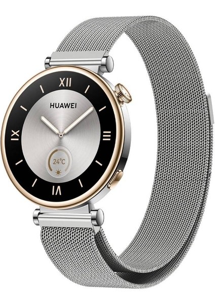 Huawei Gt4 18MM Uyumlu Krd-01 Metal Kordon Zore - Siyah