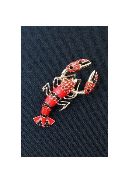 Istakoz Broş. Taşlı Tasarım Istakoz Broş. Kadın Broş. Erkek Broş. Broş. Unisex