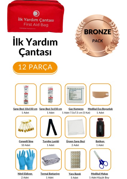 Acil Durum ve Ilk Yardım Seti - Ilk Yardım Çantası Bronze Pack
