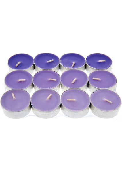 12 Parça Kokulu Tealight Mum - Asortı