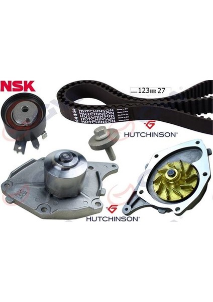 59WPK1422H-1 Devirdaimlı Eksantrik Gergi Kiti 123X270 Clio Iı-Iv Kangoo 01 Megane Iı-Scenic Iı-Micra Iıı 1.5dcı K9K 7701477028