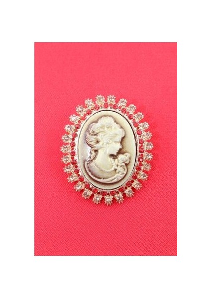 Cameo Vintage Broş. Taşlı Tasarım Cameo Vintage Broş. Yaka Iğnesi Broş. Kadın Broş. Broş fırsatları