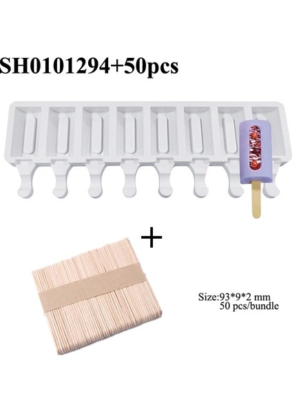 SH0101294-50ÇUBUK Stili Meibum Noel Ağacı Şekli Silikon Dondurma Kalıpları Popsicle Kalıp Boşluk Çocuk Tatlı Küp Tepsisi Yaz Mutfak Aletleri (Yurt Dışından)