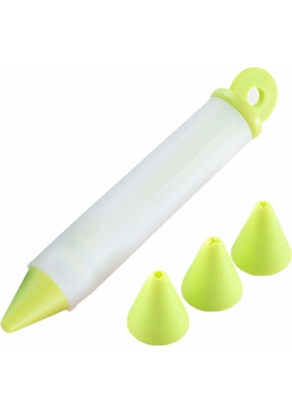 Yeşil Stil Kek Dekorasyon Aracı 4 Memeleri ile Çerez Buzlanma G Şırınga Silikon Gıda Yazma Kalem Tatlı Dıy Çikolata Kremalı Pasta (Yurt Dışından)