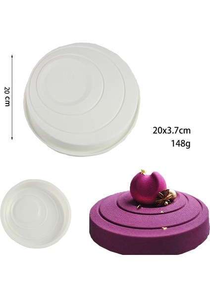 NO.164531 Stili Sıcak Tasarım Silikon Kek Mus Kalıp Pasta Tatlılar Kalıp Pişirme Formları Tava Yuvarlak Kalp Şekilli Ev Yapımı Bakeware Mutfak Aletleri (Yurt Dışından)